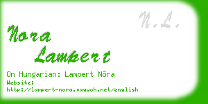 nora lampert business card